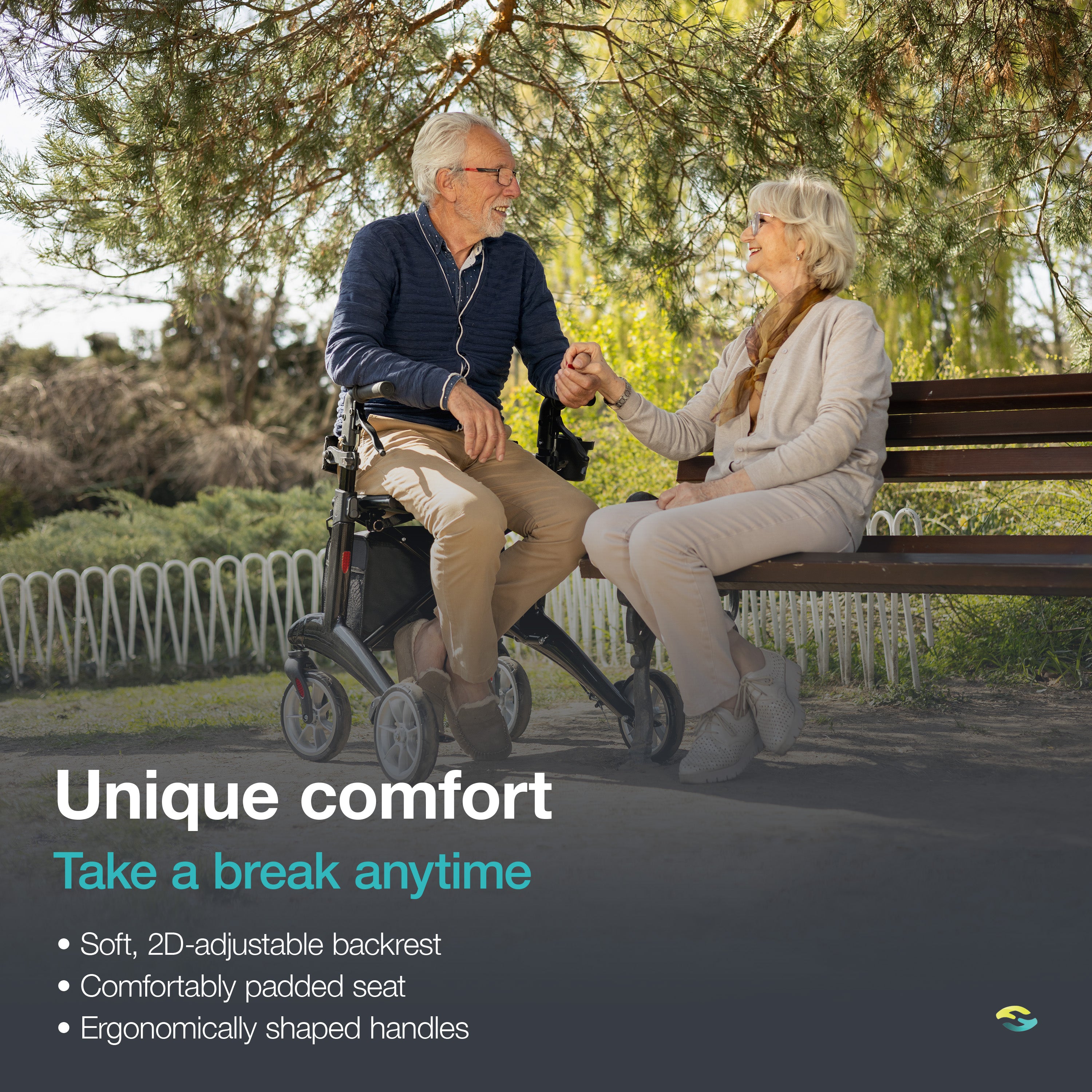 Ultralight Carbon Rollator H1210 Black