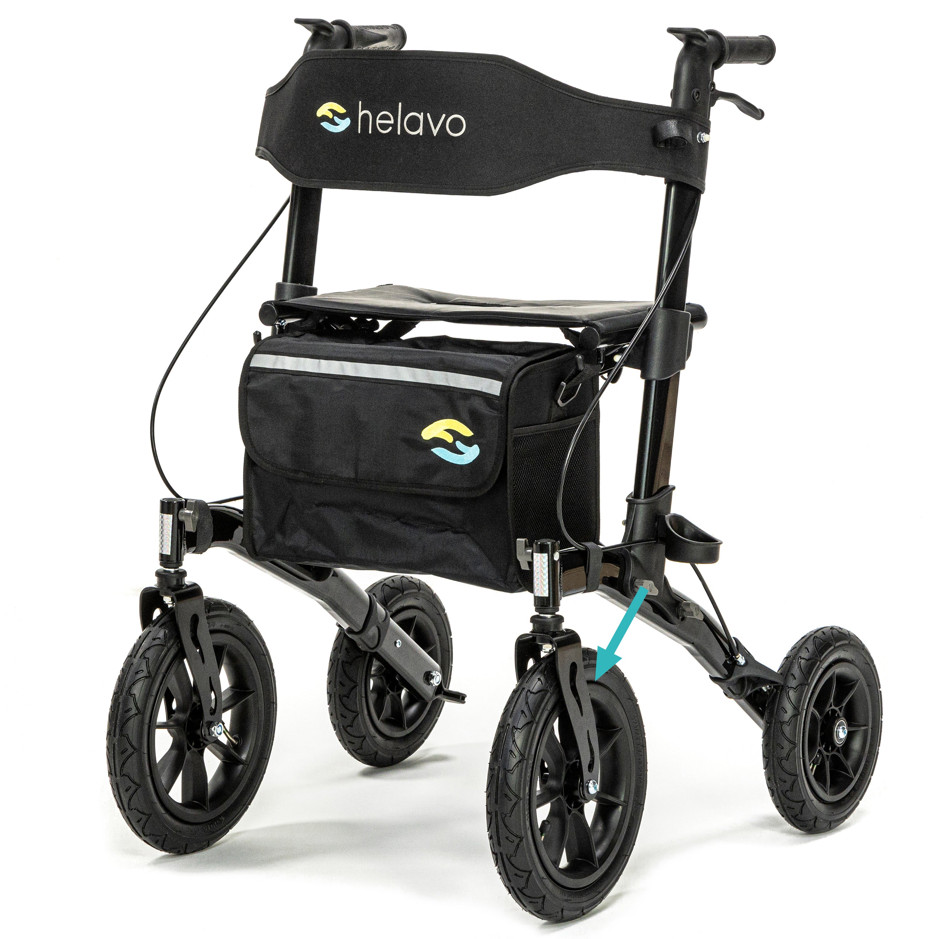 Spare part: front wheel for Helavo H1040 rollator