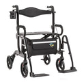 2 in 1 Walker Wheelchair Combo, Convertible to a Transport Chair (H1070)