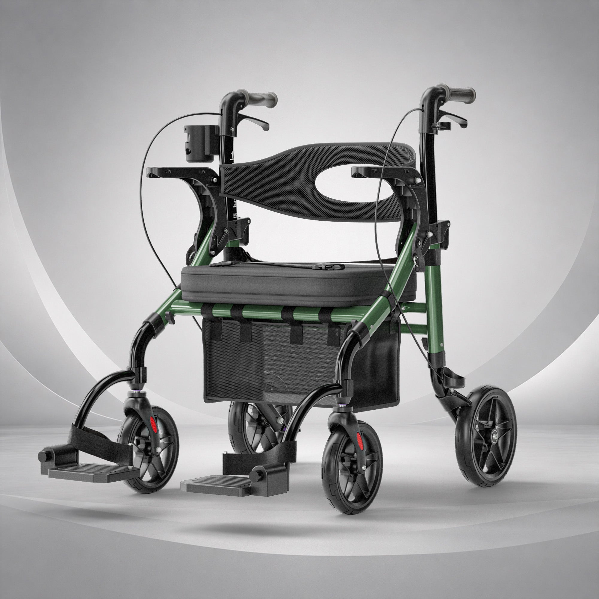 2 IN 1 ROLLATOR & WHEELCHAIR