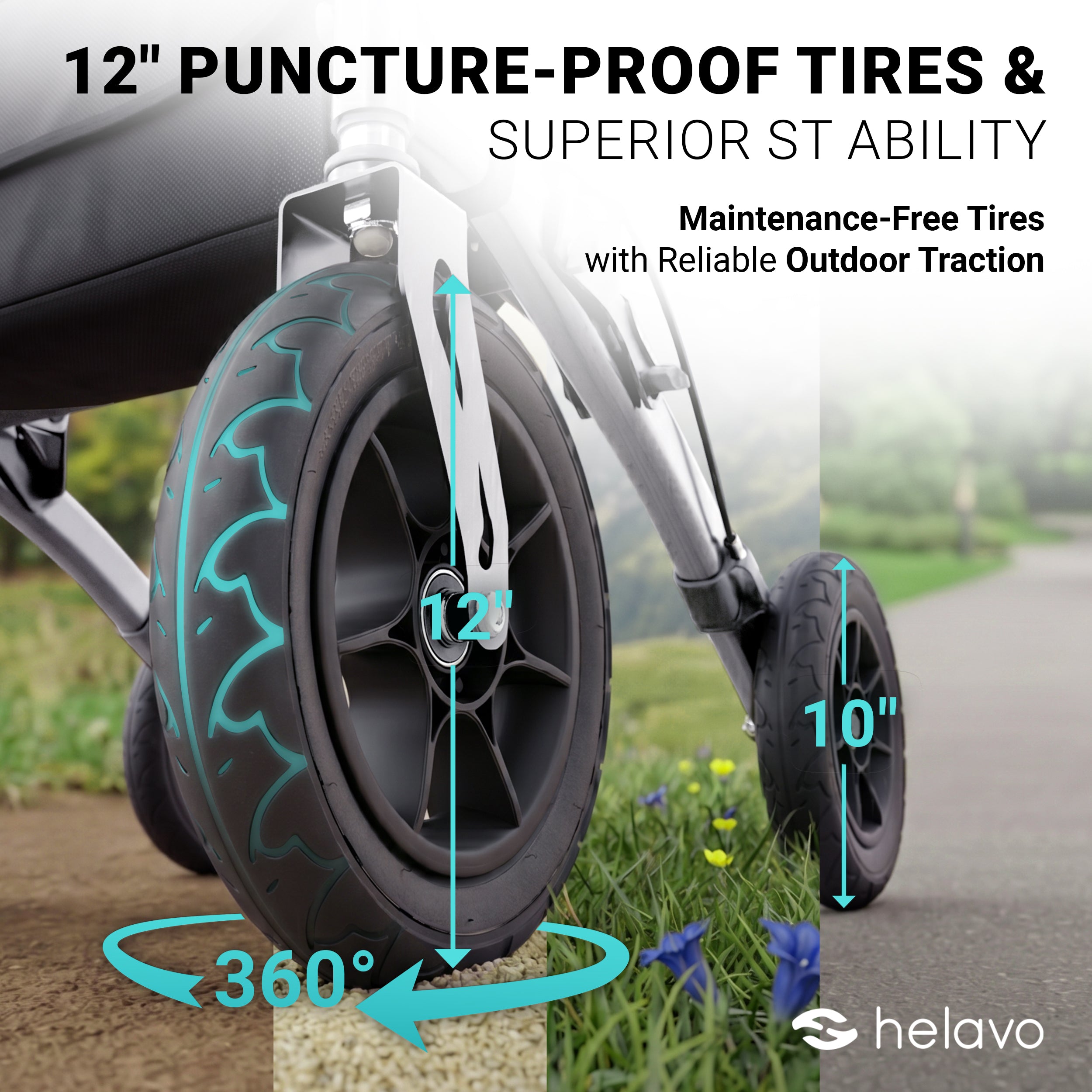 Extra Wide Bariatric Rollator Walker, 550 lbs Capacity (H1150)