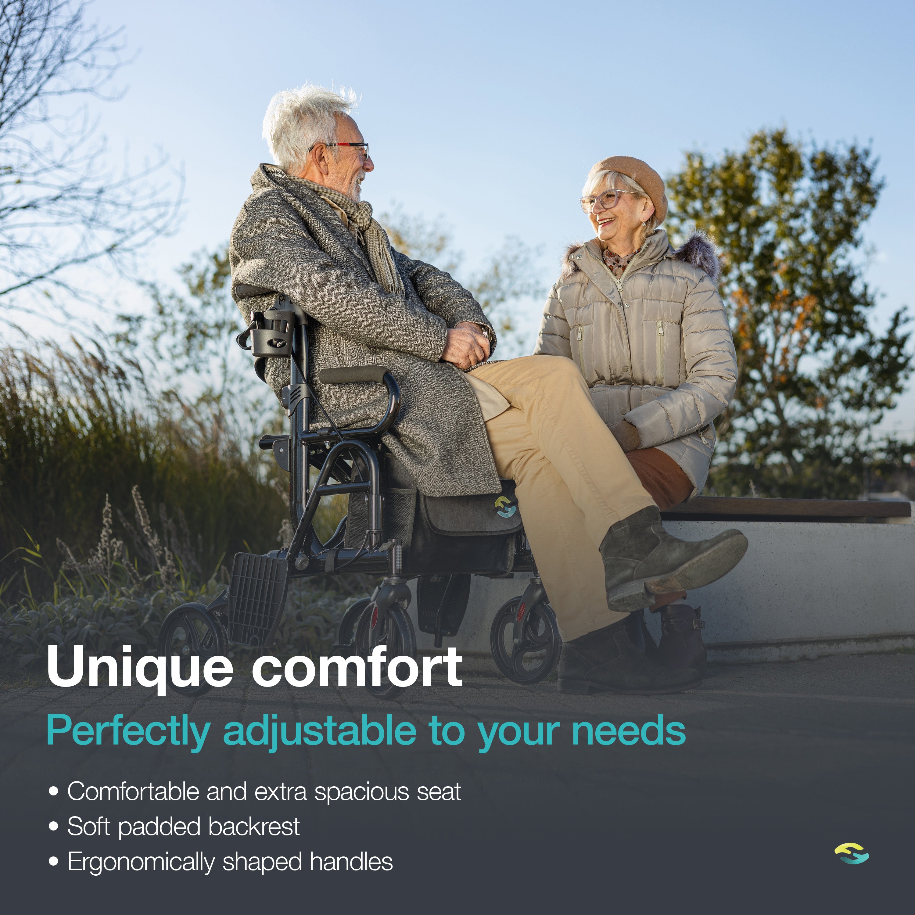 2 in 1 Rollator & Wheelchair Combo H1070 Black