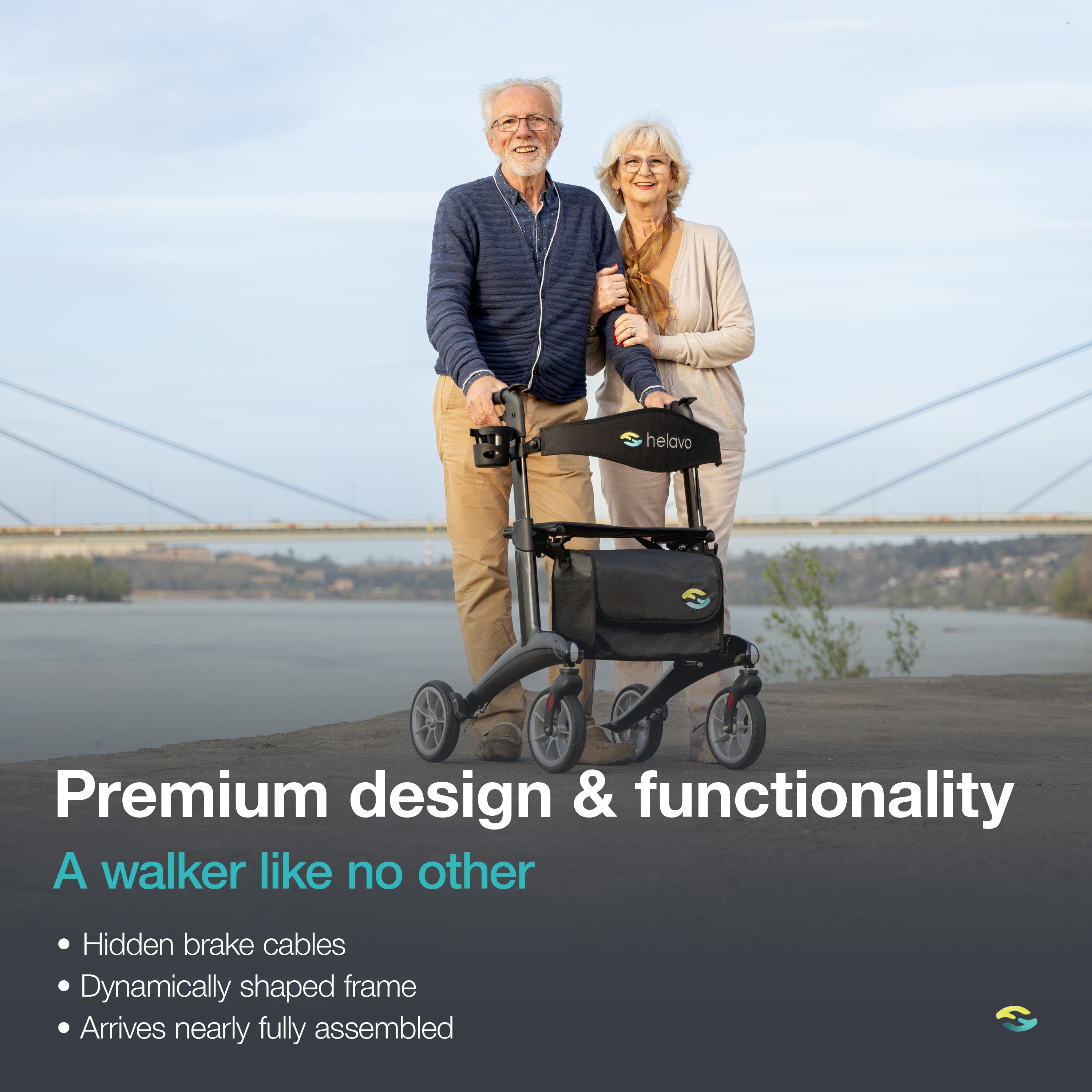 Ultralight Carbon Rollator H1210 Black