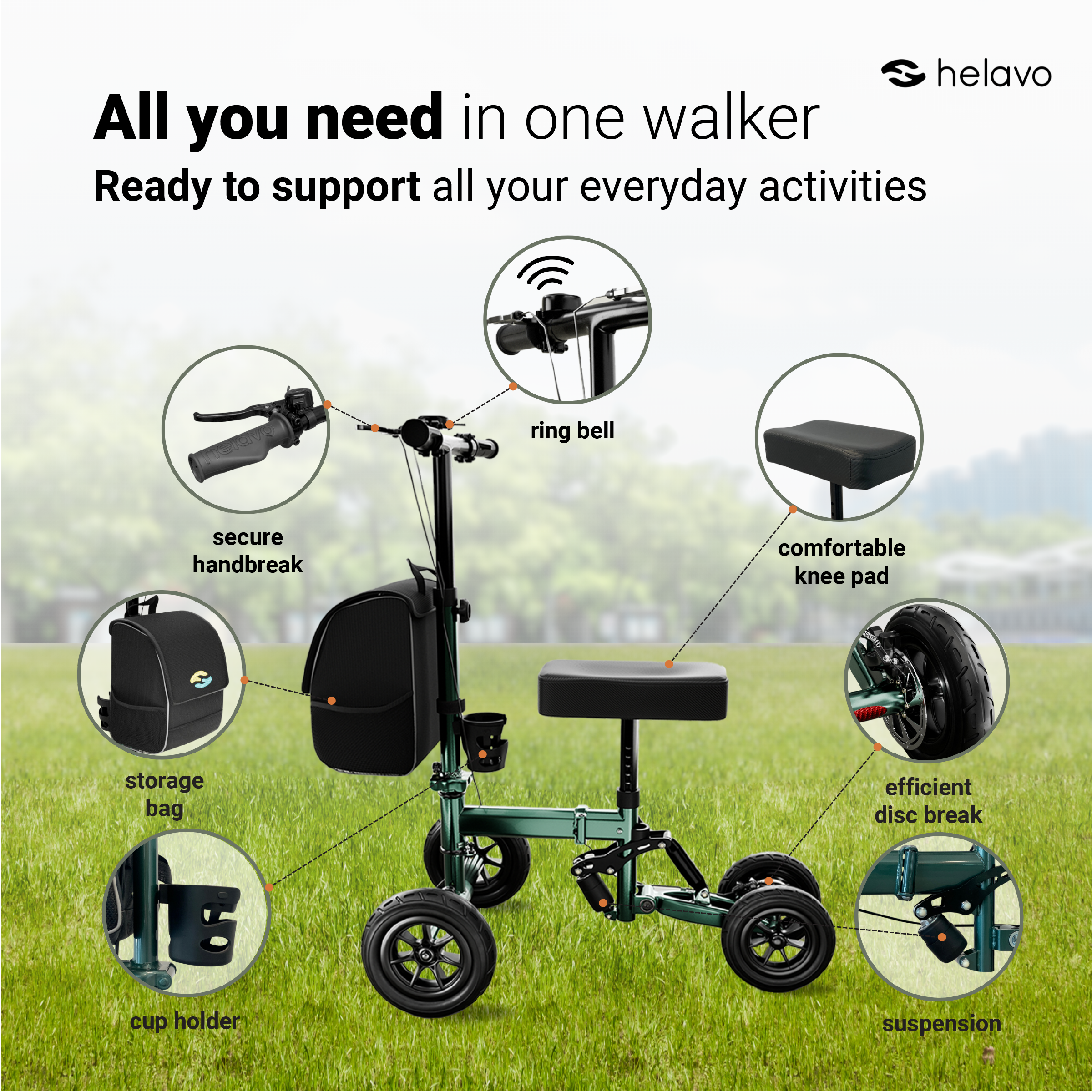 All-Terrain Knee Walker – 350 lbs Capacity