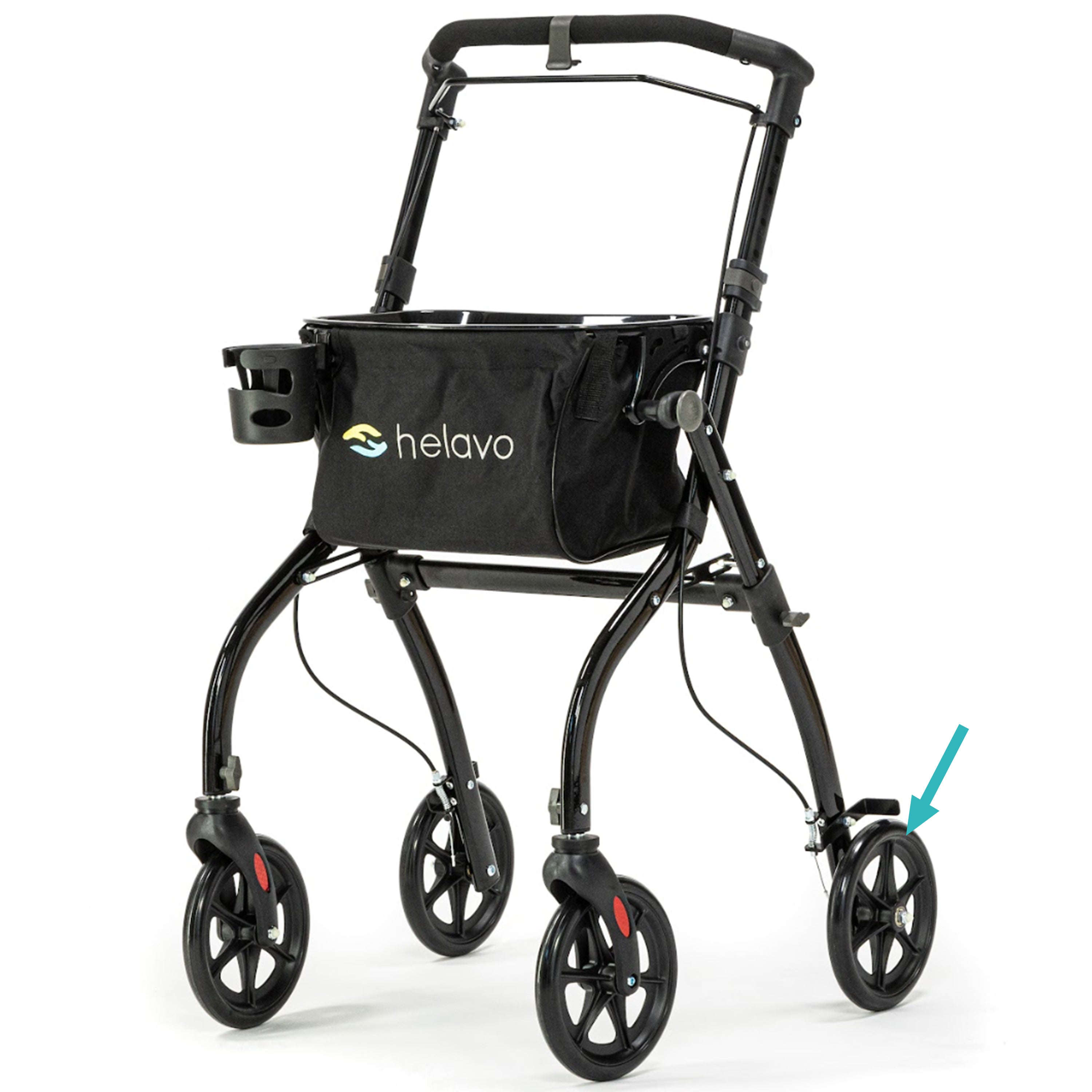 Spare part: Rear wheel for Helavo H1030 rollator series