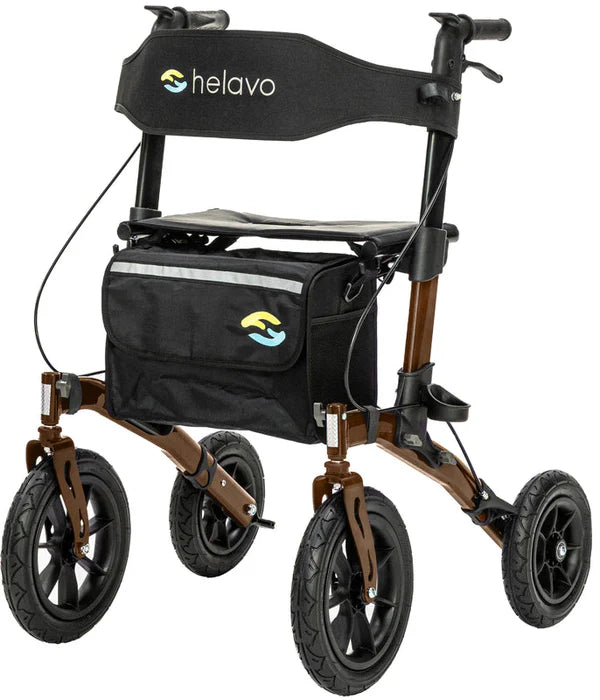Outdoor Rollator with Puncture-Proof Solid Rubber Tires H1140 Series