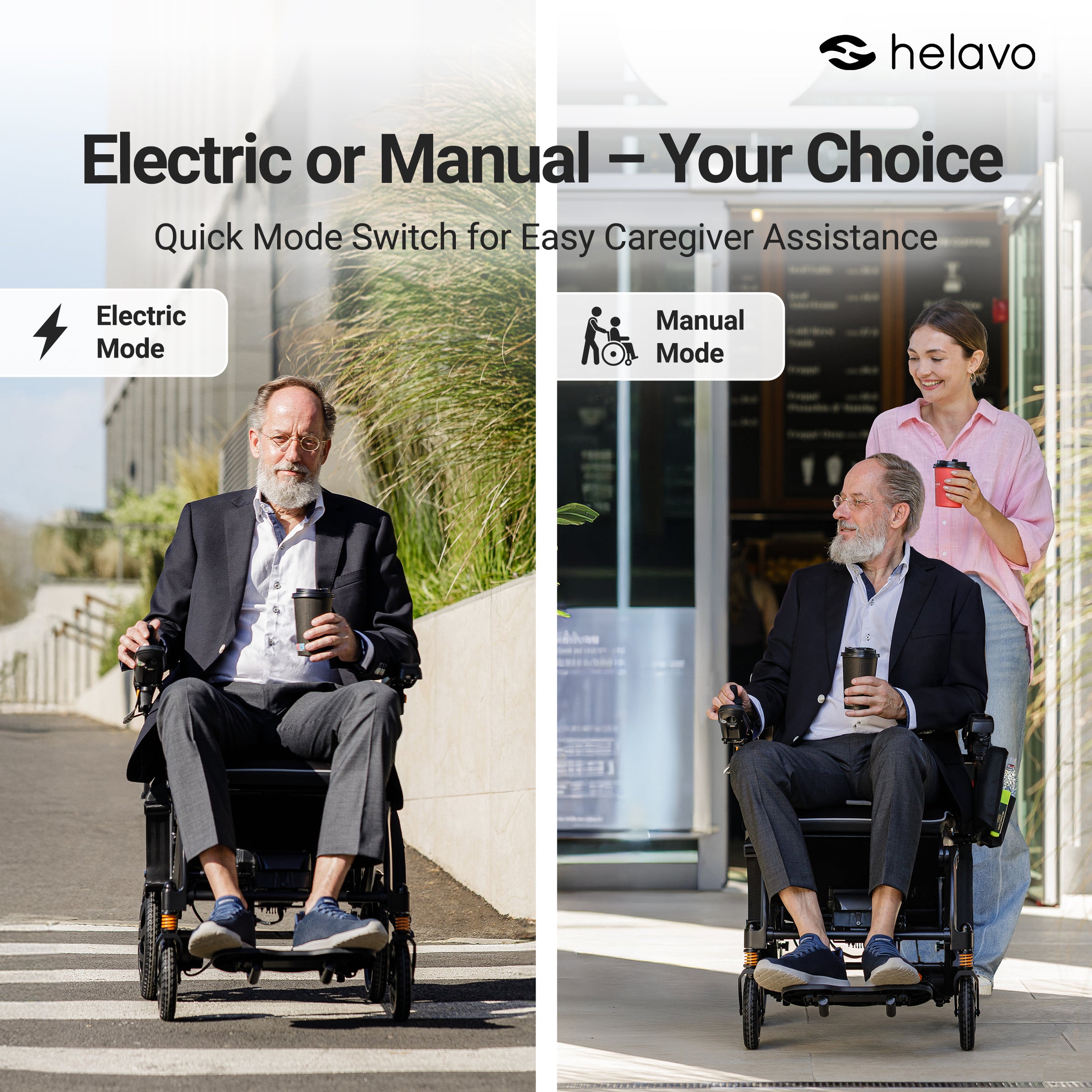 Ultralight Electric Wheelchair, Magnesium & Carbon Fiber Frame (H2320)