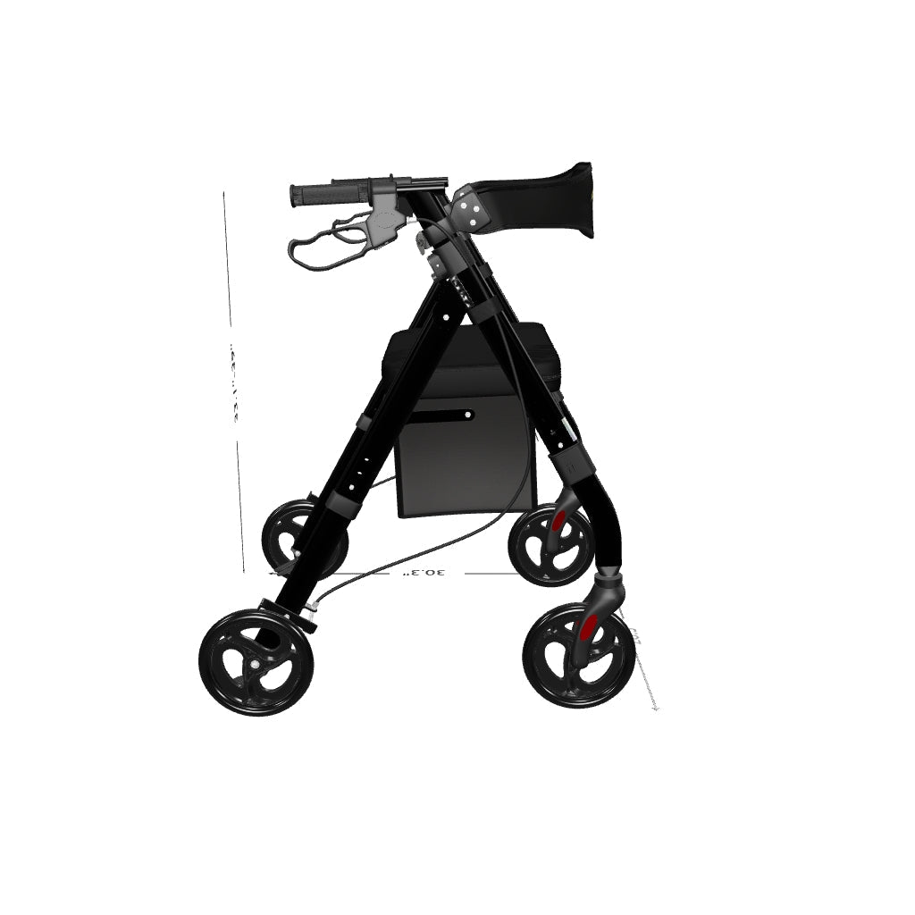 Extra Wide Bariatric Rollator Walker, 550 lbs Capacity (H1050)