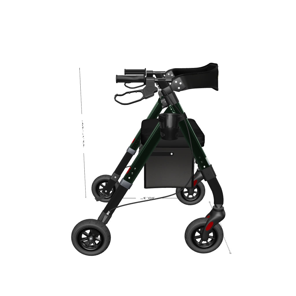 Extra Wide Bariatric Rollator Walker, 550 lbs Capacity (H1150)