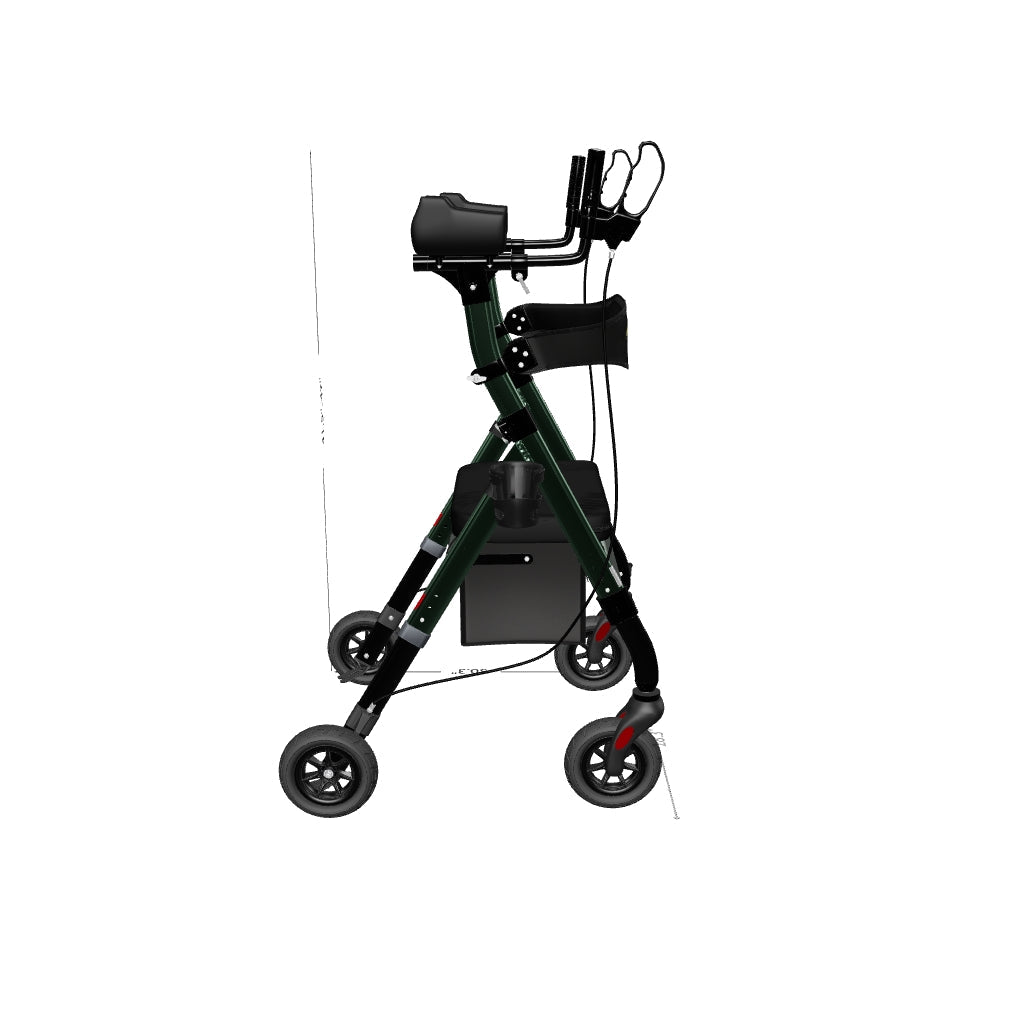 Extra wide heavy-duty Arthritis rollator with armrests H1360 Green