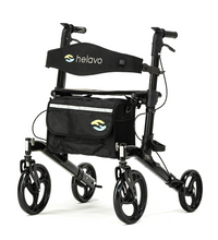 Helavo Premium Foldable Rollator with Seat - Uniquely Adjustable Aluminum Rolling Walker for Seniors and Adults