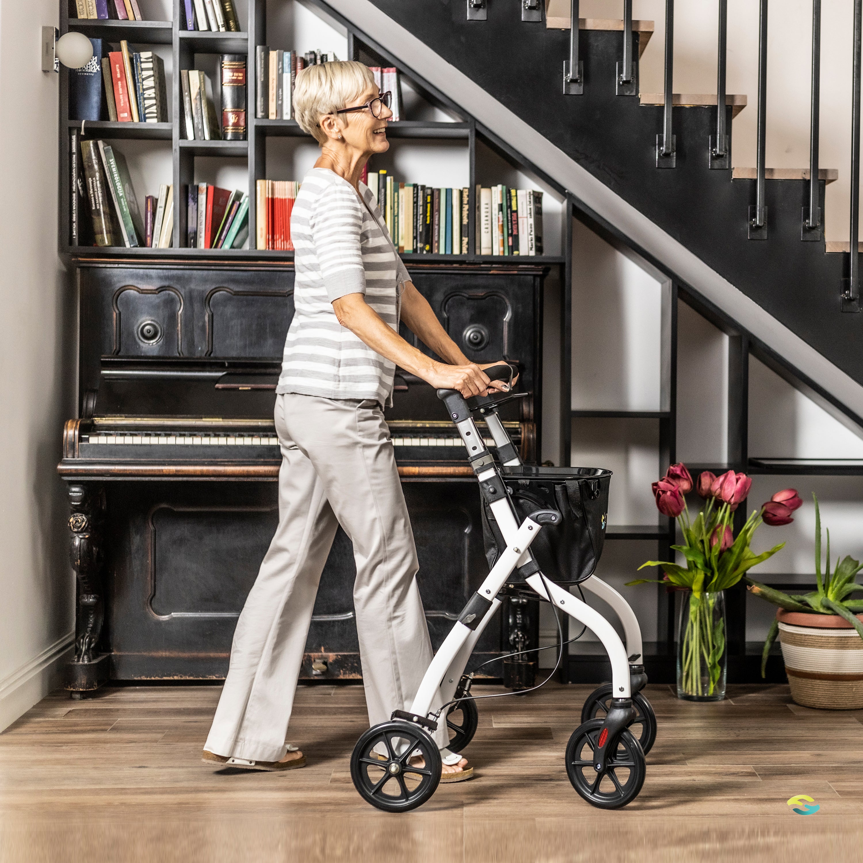 Narrow Indoor Rollator Walker H1030 Series